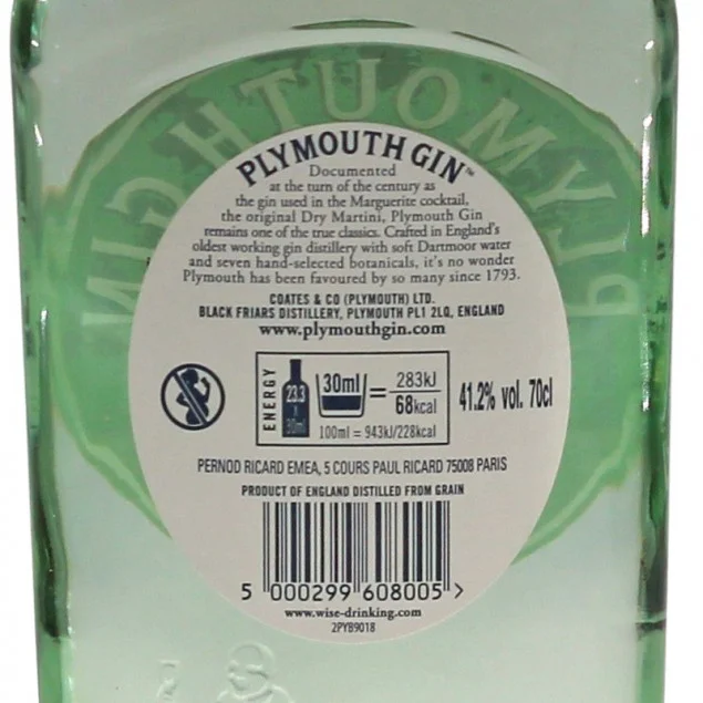 Plymouth Gin 0,7 L 41,2% vol